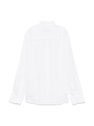 Camicia per bambino Drumohr Kids bianco con colletto rialzato - Rubino Kids