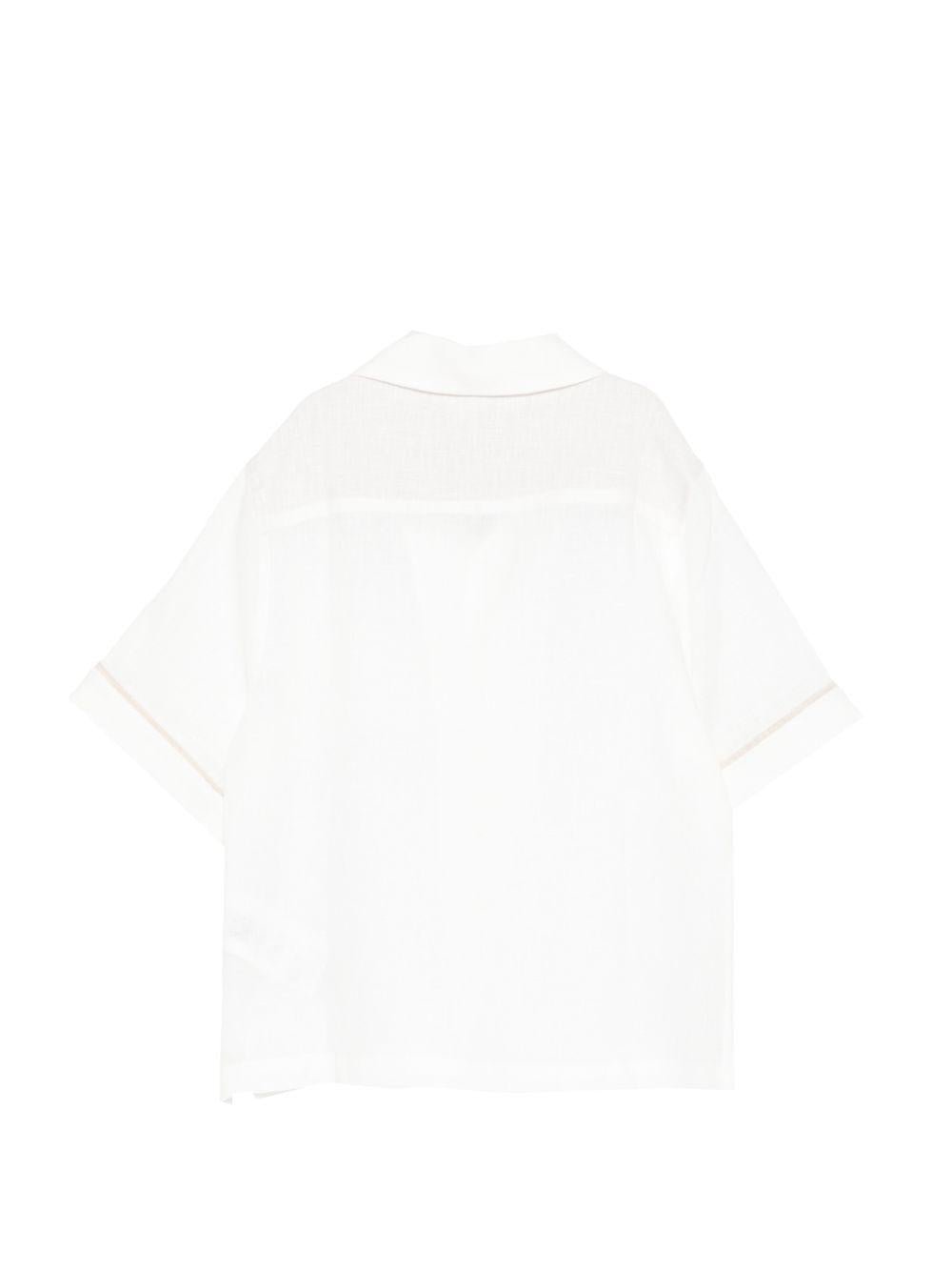 Camicia per bambino Eleventy Kids bianca con colletto - Rubino Kids