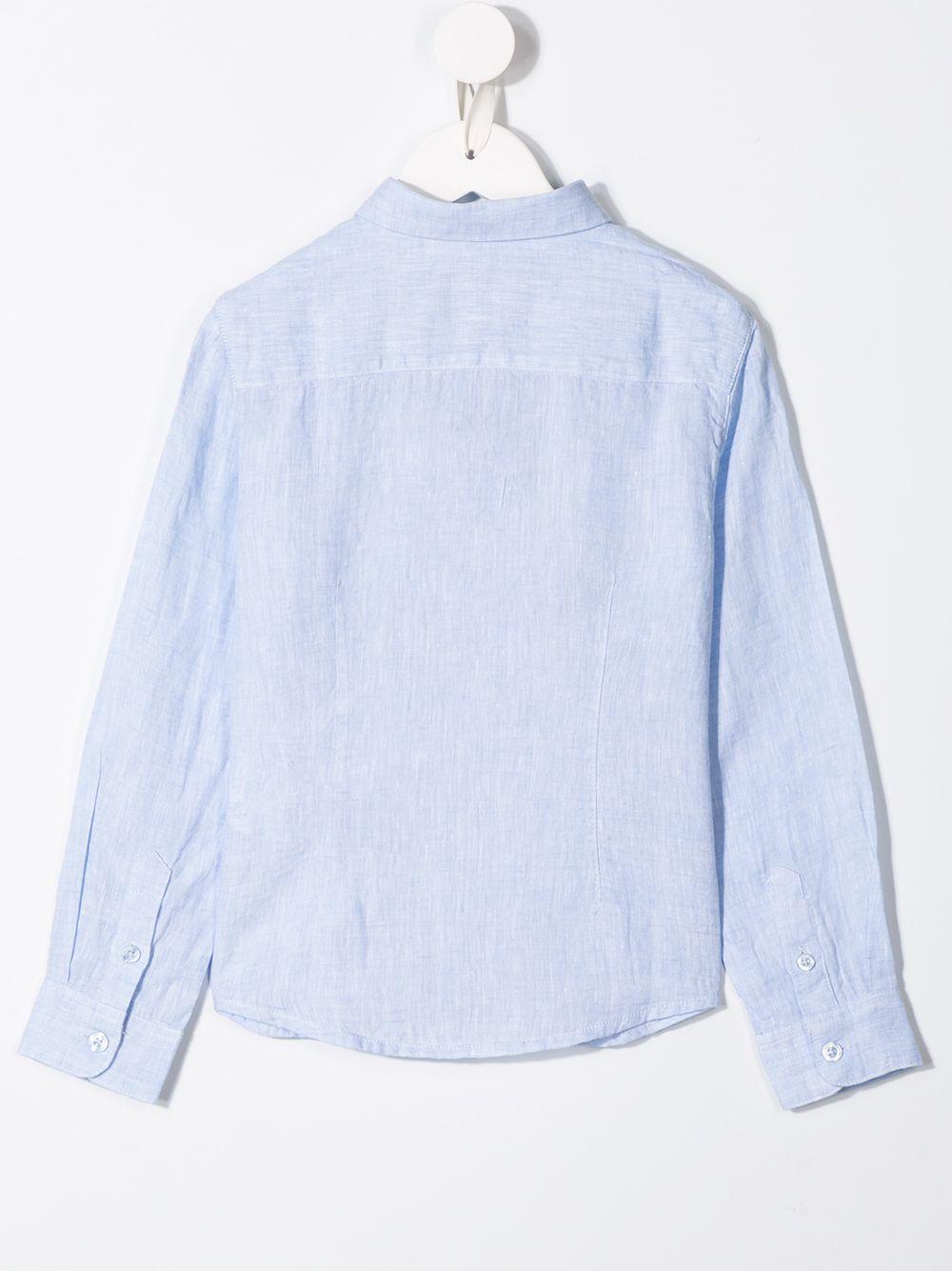 Camicia per bambino Emporio Armani Kids azzurra con colletto classico - Rubino Kids