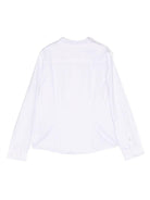 Camicia per bambino Emporio Armani Kids bianca con logo jacquard - Rubino Kids