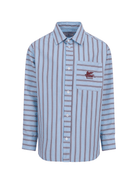 Camicia per bambino ETRO Kids azzurra con ricamo Pegaso - Rubino Kids