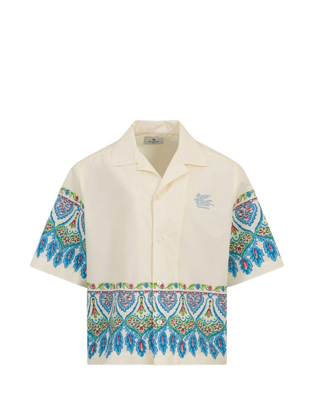 Camicia per bambino Etro Kids beige con motivo paisley - Rubino Kids