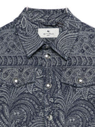 Camicia per bambino ETRO KIDS blu con stampa paisley - Rubino Kids
