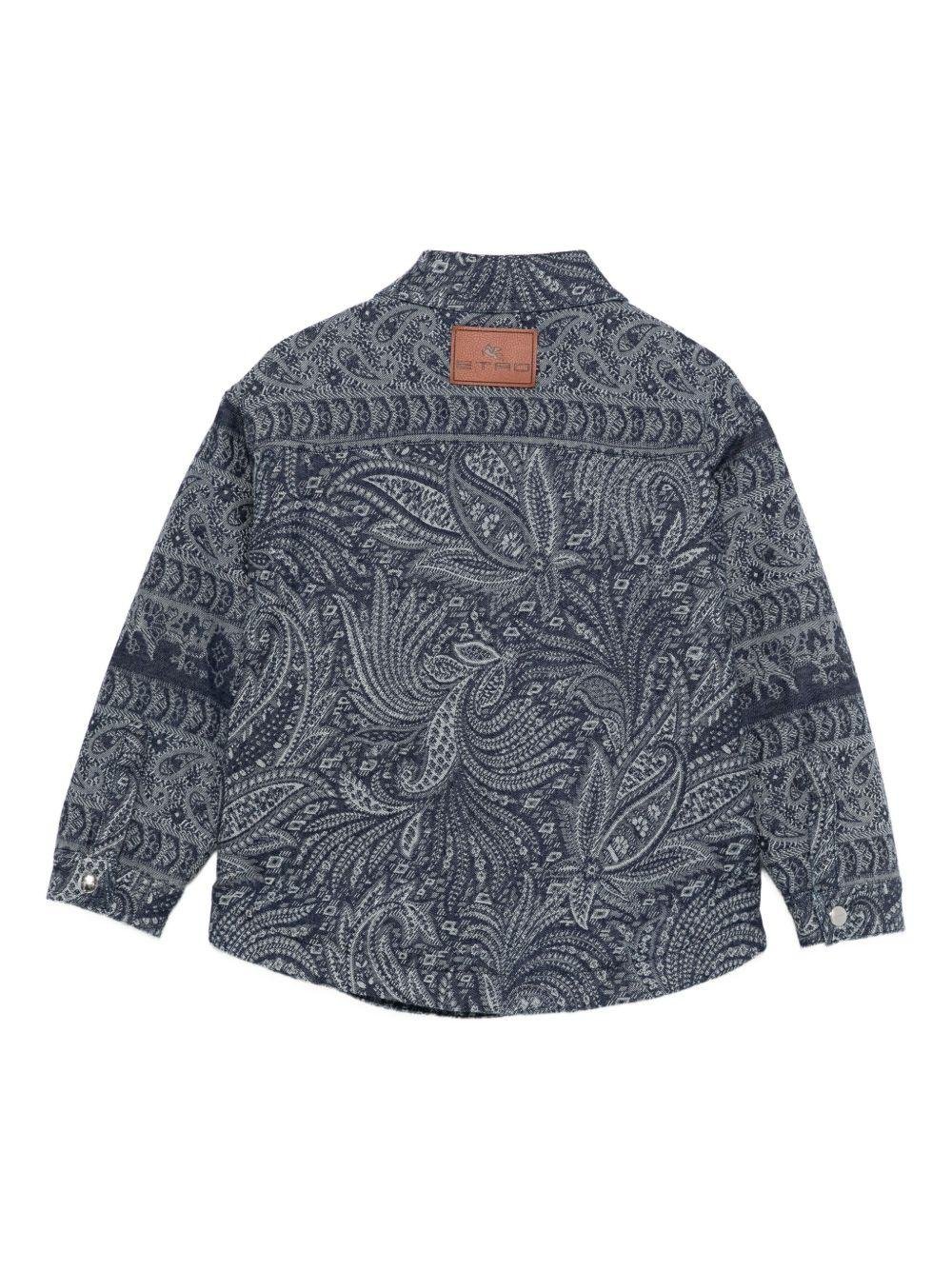 Camicia per bambino ETRO KIDS blu con stampa paisley - Rubino Kids