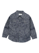 Camicia per bambino ETRO KIDS blu con stampa paisley - Rubino Kids