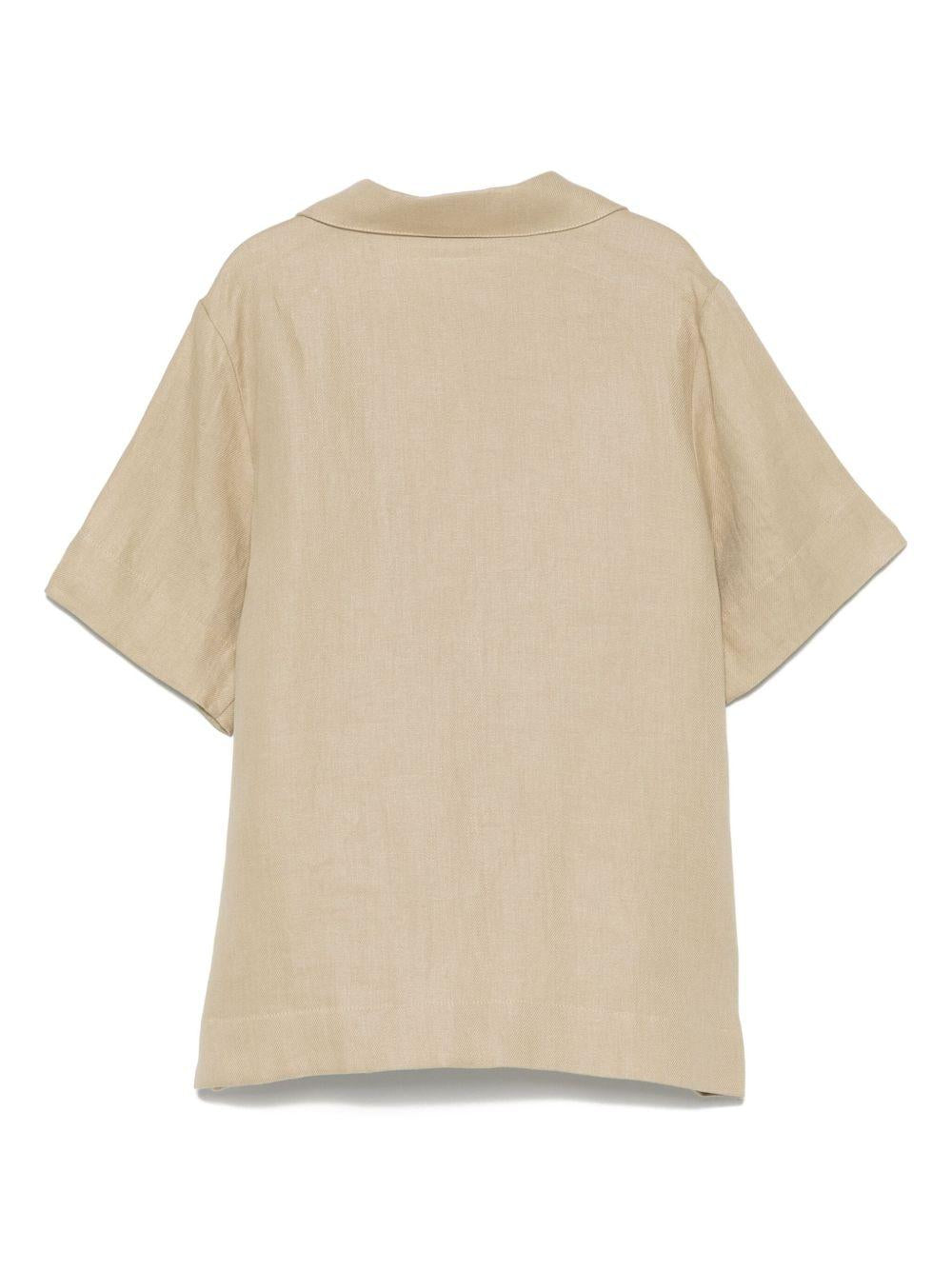 Camicia per bambino Fendi Kids beige con ricamo - Rubino Kids