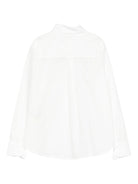 Camicia per bambino Fendi Kids bianca con scudo ricamato - Rubino Kids