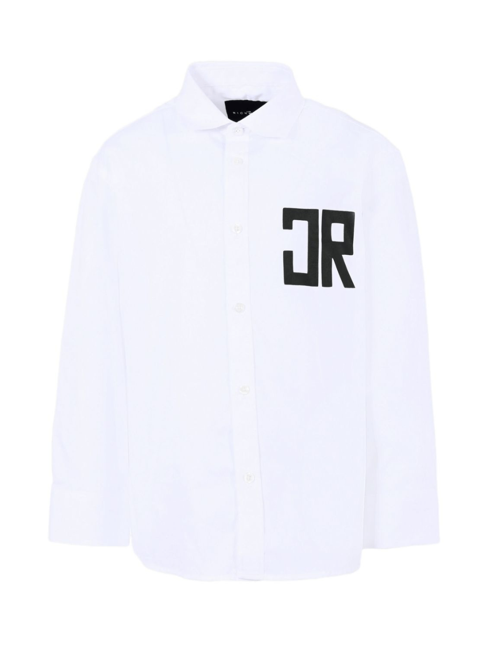 Camicia per bambino John Richmond Junior bianco con logo sul petto - Rubino Kids