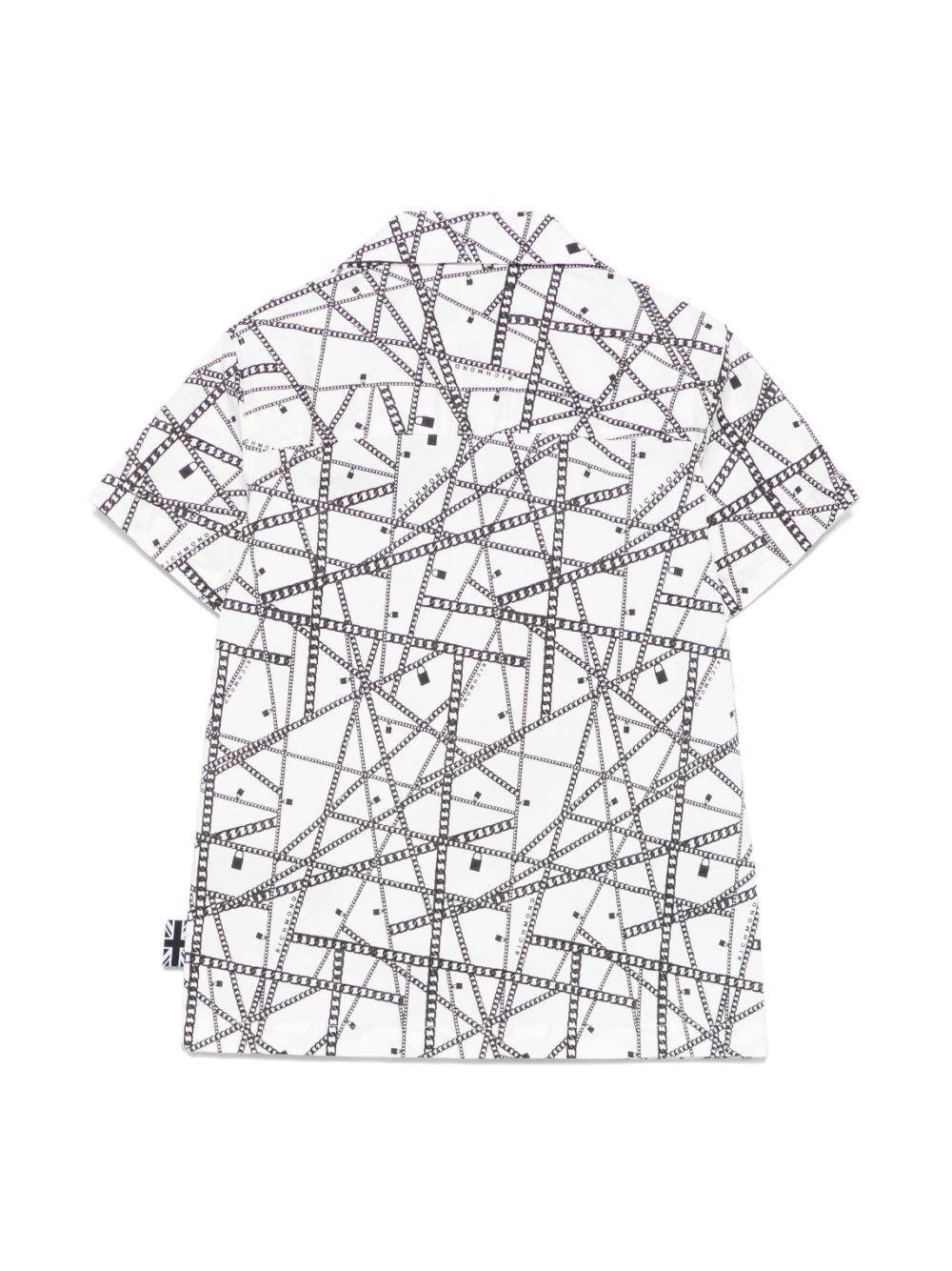 Camicia per bambino John Richmond Junior bianco con stampa - Rubino Kids
