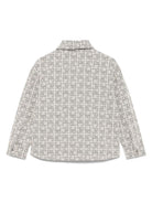 Camicia per bambino John Richmond Junior grigio con motivo monogramma - Rubino Kids