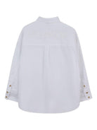 Camicia per bambino Lanvin Enfant bianca con logo ricamato sul retro - Rubino Kids