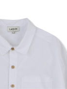 Camicia per bambino Lanvin Enfant bianca con logo ricamato sul retro - Rubino Kids