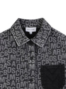 Camicia per bambino Marc Jacobs Kids nera con logo jacquard - Rubino Kids