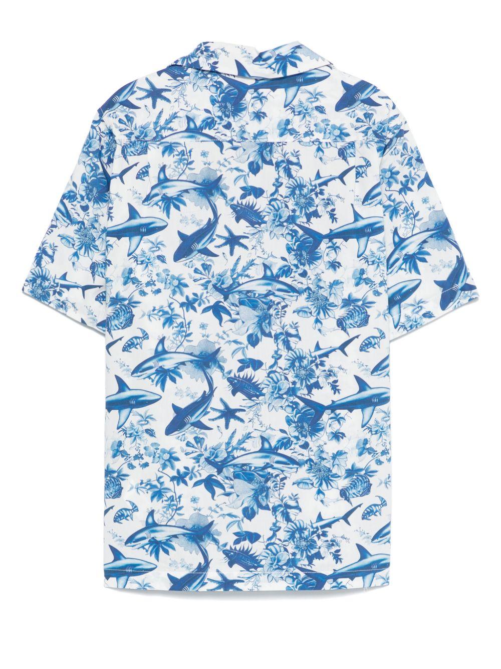 Camicia per bambino MC2 Saint Barth Kids Kalea bianco con stampa con motivo - Rubino Kids