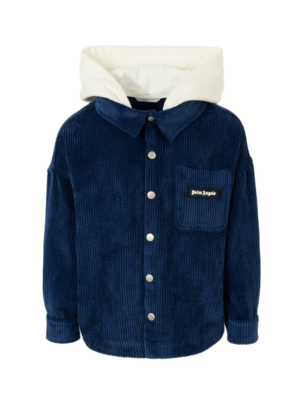 Camicia per bambino Palm Angels Kids blu con cappuccio - Rubino Kids