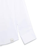 Camicia per bambino Paolo Pecora Kids bianco con mini etichetta con logo - Rubino Kids