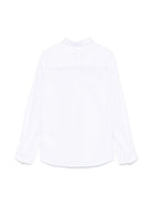 Camicia per bambino Paolo Pecora Kids bianco con ricamo logo - Rubino Kids