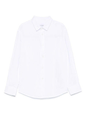 Camicia per bambino Paolo Pecora Kids bianco con ricamo logo