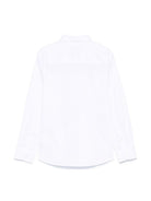 Camicia per bambino Paolo Pecora Kids bianco con ricamo - Rubino Kids