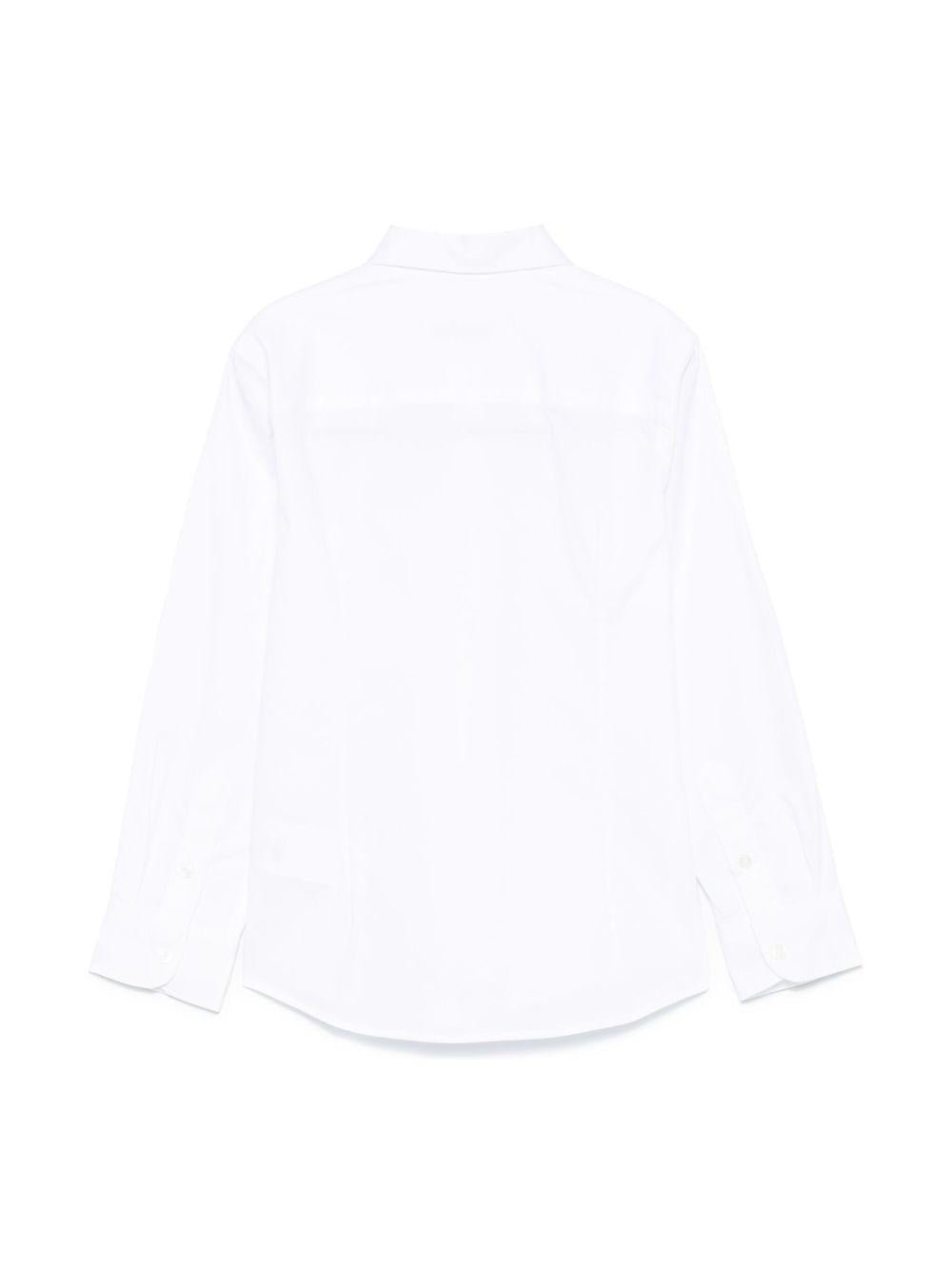 Camicia per bambino Paolo Pecora Kids bianco con ricamo - Rubino Kids