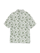 Camicia per bambino Paolo Pecora Kids bianco con stampa floreale - Rubino Kids