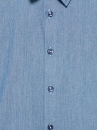 Camicia per bambino Paolo Pecora Kids blu con mini targhetta con logo - Rubino Kids