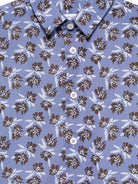Camicia per bambino Paolo Pecora Kids blu con stampa floreale - Rubino Kids