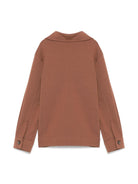 Camicia per bambino Paolo Pecora Kids marrone a maniche lunghe - Rubino Kids