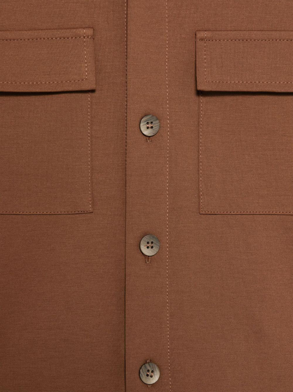 Camicia per bambino Paolo Pecora Kids marrone a maniche lunghe - Rubino Kids