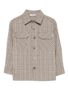 Camicia per bambino Paolo Pecora Kids marrone a quadri - Rubino Kids