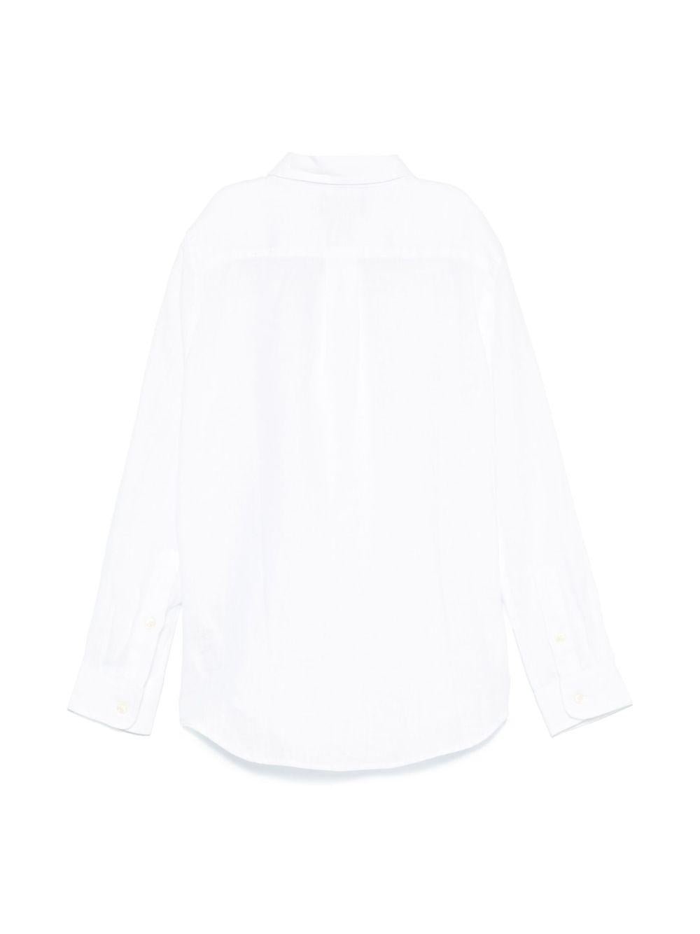 Camicia per bambino Polo Ralph Lauren Kids bianca con motivo Polo Pony - Rubino Kids