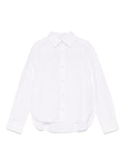 Camicia per bambino POLO RALPH LAUREN KIDS bianco con ricamo Polo Pony - Rubino Kids