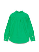 Camicia per bambino Polo Ralph Lauren Kids verde con ricamo Polo Pony - Rubino Kids
