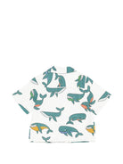 Camicia per bambino Stella McCartney Kids bianca con stampa balene - Rubino Kids