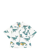 Camicia per bambino Stella McCartney Kids bianca con stampa balene - Rubino Kids