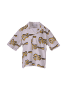 Camicia per bambino Stella McCartney Kids bianca con stampo logo chitarra - Rubino Kids