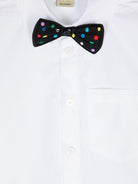 Camicia per bambino Stella McCartney Kids bianco con applicazione a pois con papillon - Rubino Kids