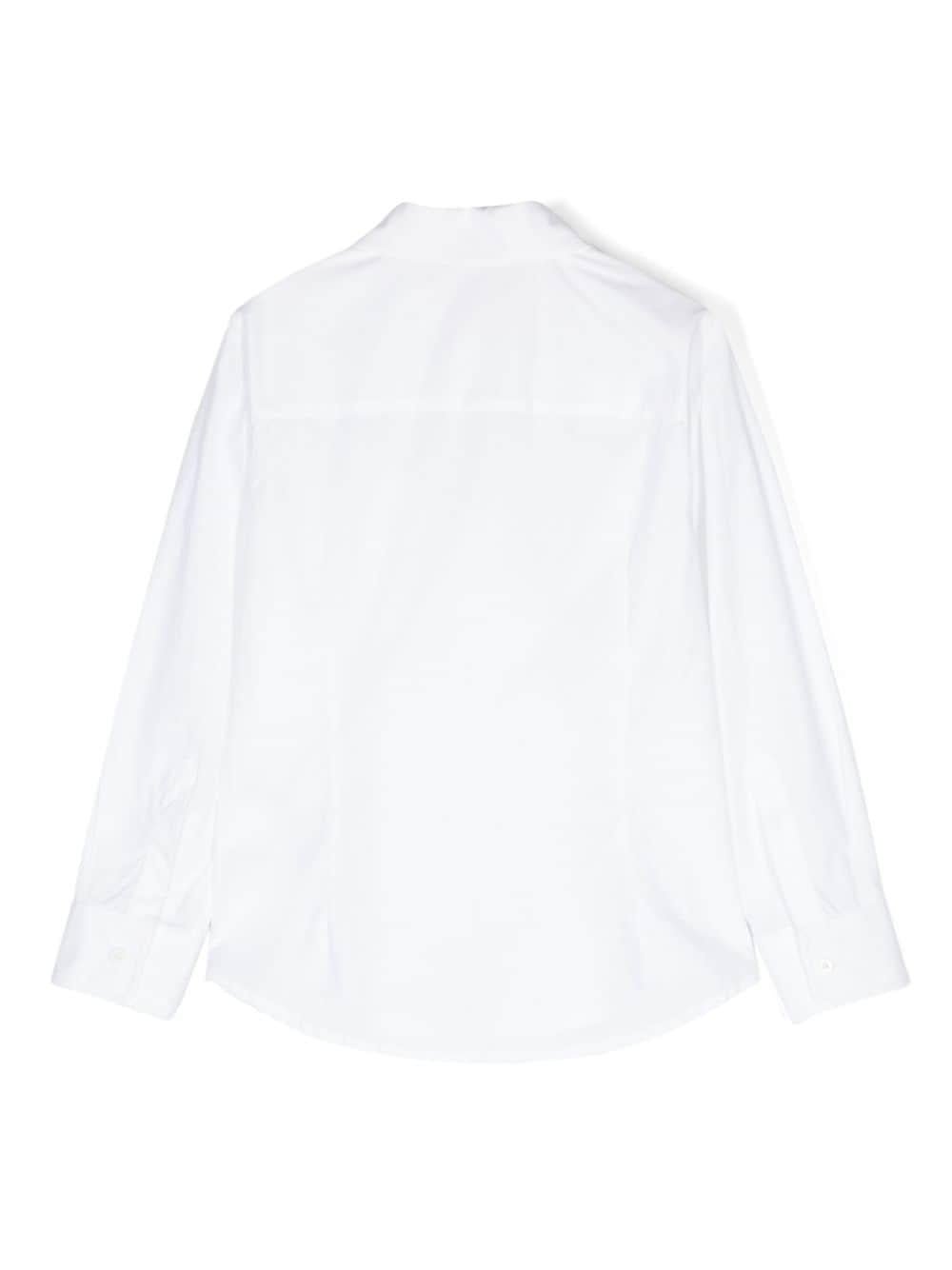 Camicia per bambino Stella McCartney Kids bianco con applicazione a pois con papillon - Rubino Kids