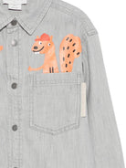 Camicia per bambino Stella McCartney Kids grigio con stampa scoiattolo - Rubino Kids