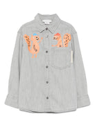 Camicia per bambino Stella McCartney Kids grigio con stampa scoiattolo - Rubino Kids