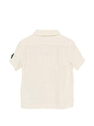 Camicia per bambino Stone Island Junior beige a maniche corte - Rubino Kids