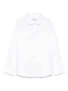 Camicia per bambino Trussardi Junior bianca con colletto ricamato - Rubino Kids