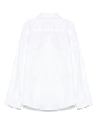 Camicia per bambino Trussardi Junior bianca con colletto ricamato - Rubino Kids