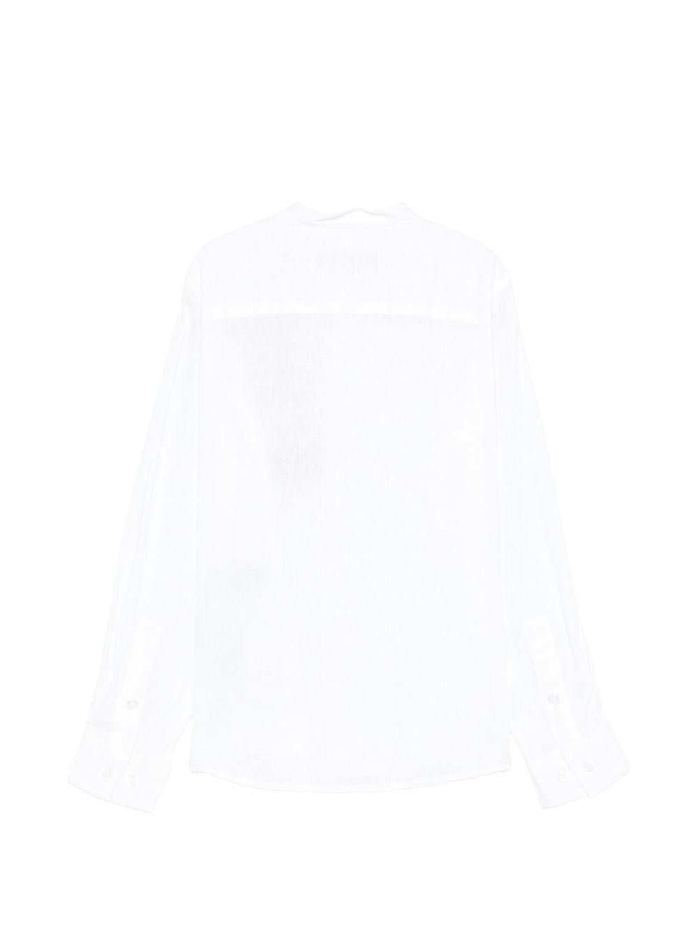 Camicia per bambino Trussardi Junior bianca con tasca sul petto - Rubino Kids