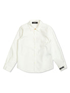 Camicia per bambino Versace Kids bianco con bottoni oro - Rubino Kids