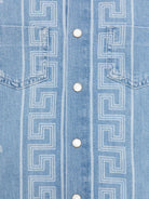 Camicia per bambino Versace Kids Medusa in denim con stampa - Rubino Kids