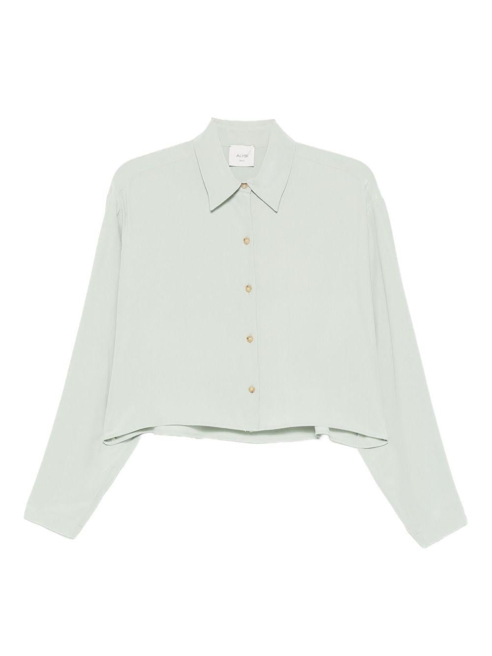 Camicia per donna Alyisi verde con chiusura a bottoni - Rubino Kids