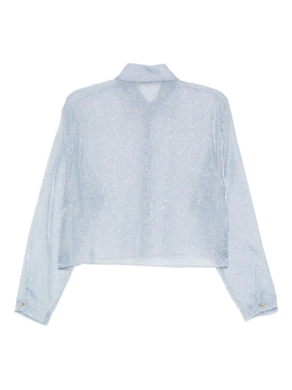 Camicia per donna Alysi azzurra con motivo screziato - Rubino Kids