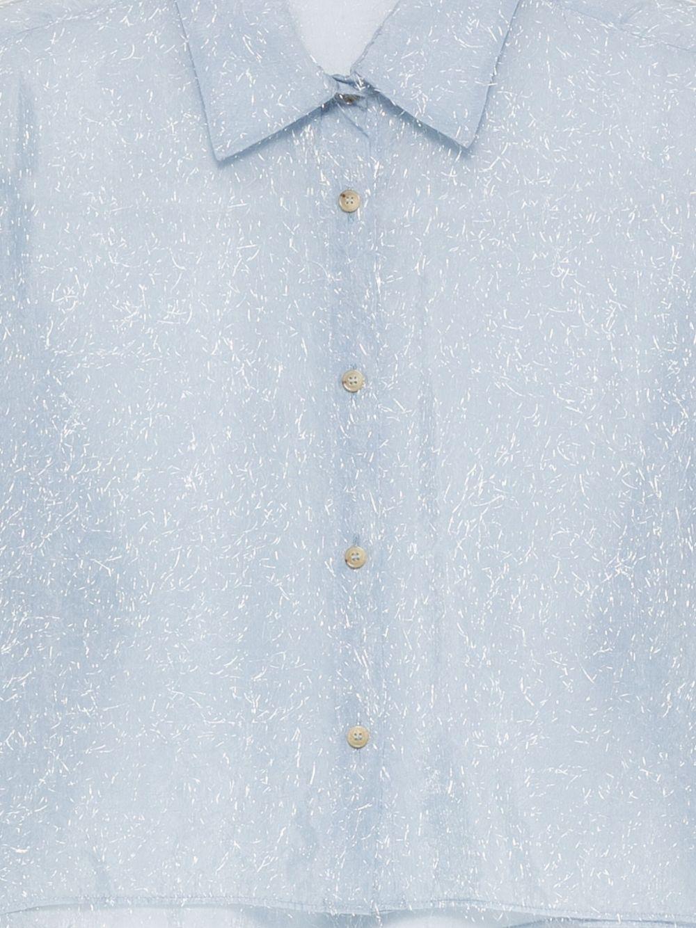 Camicia per donna Alysi azzurra con motivo screziato - Rubino Kids