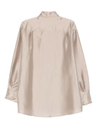 Camicia per donna Alysi beige con chiusura a bottoni - Rubino Kids